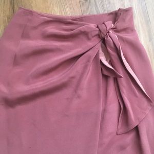 Vintage silk wrap pencil skirt